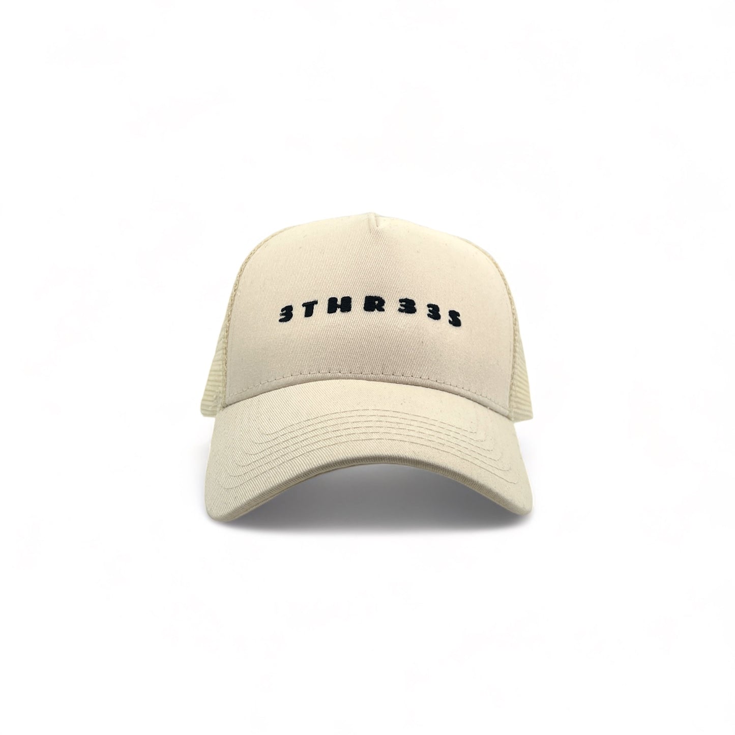 Cream 3THR33S Mesh Hat