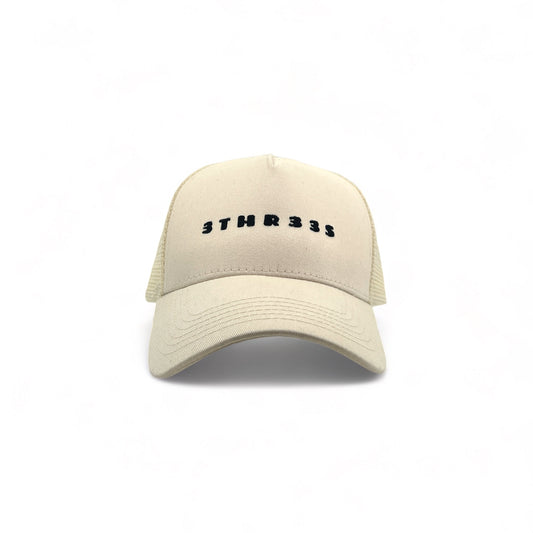Cream 3THR33S Mesh Hat