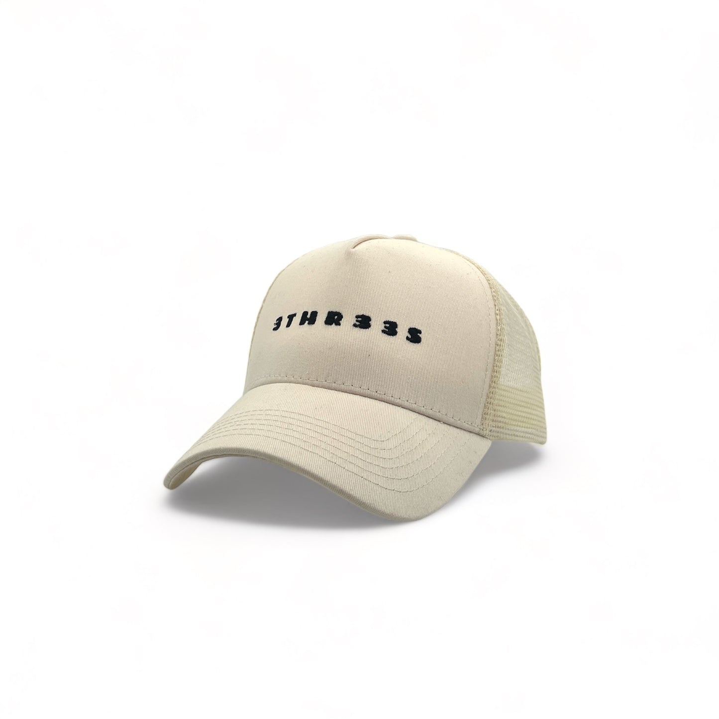 Cream 3THR33S Mesh Hat