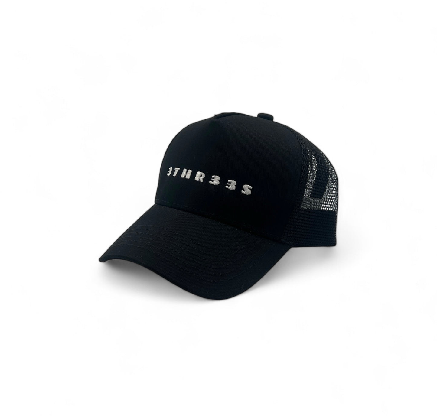 Black 3THR33S mesh Hat