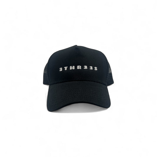 Black 3THR33S mesh Hat